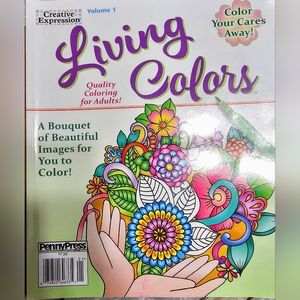 NWOT "LIVING COLORS" COLORING BOOK